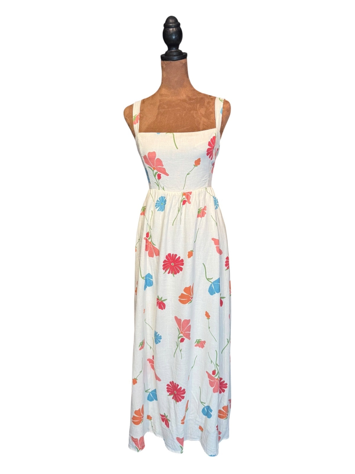 Petal + Pup Floral Maxi Dress with Lace-Up Back