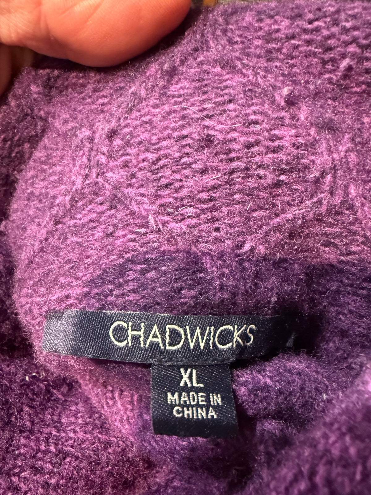 Chadwicks Purple Lambswool Sweater