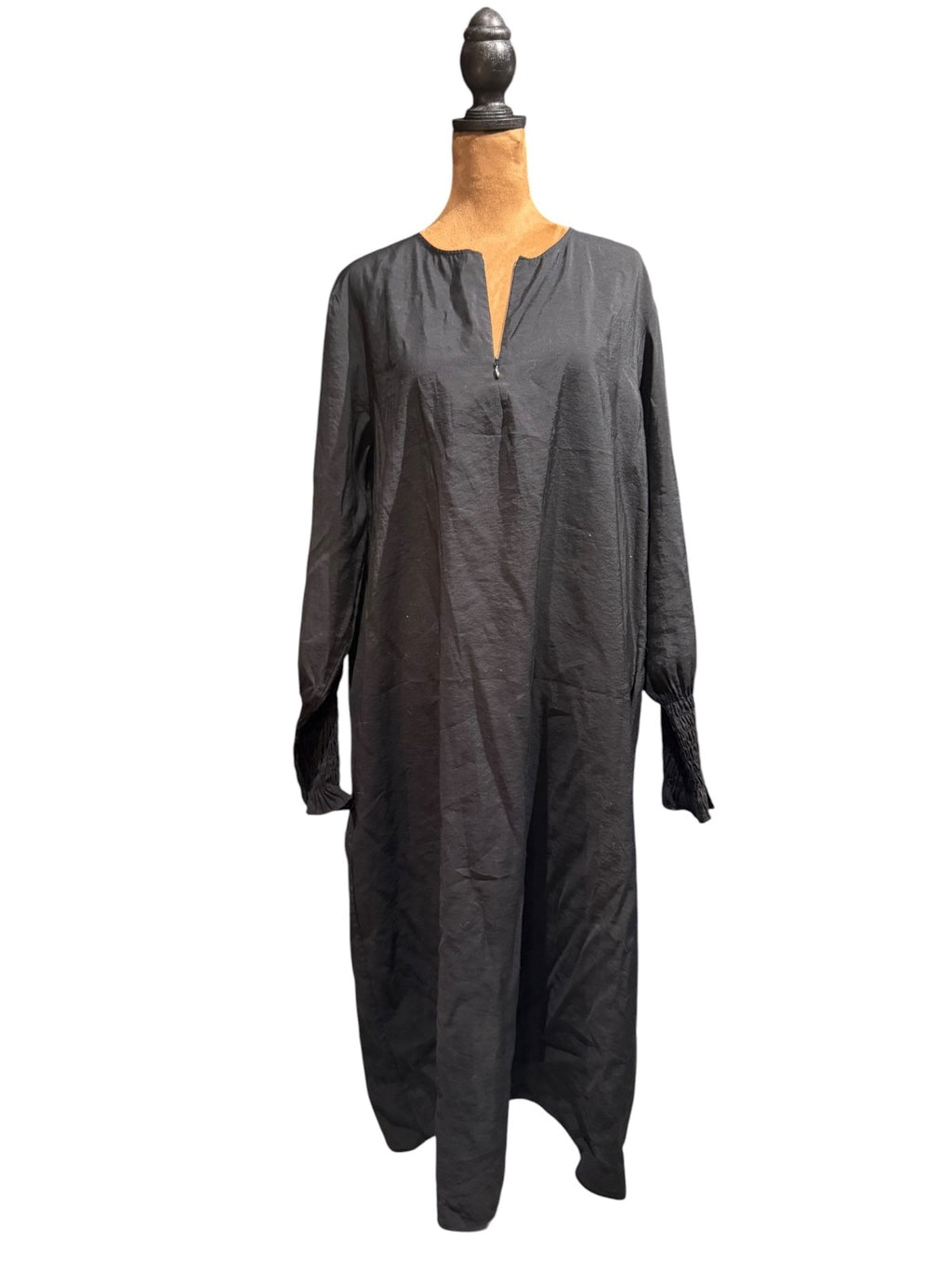 COS Black Long Sleeve Midi Dress