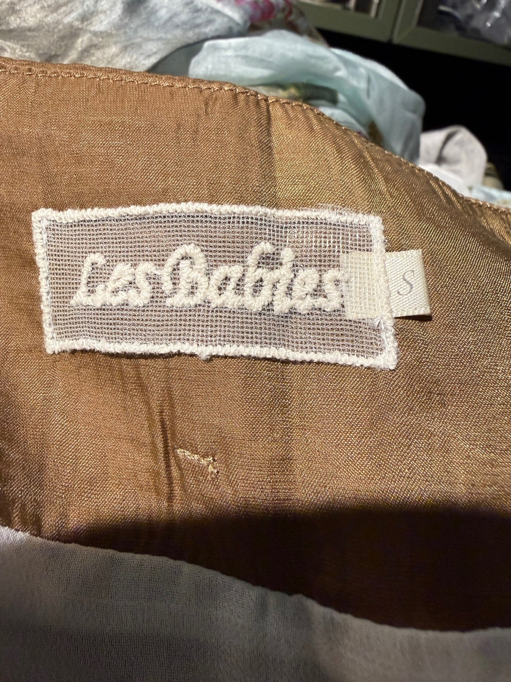 Les Babies Floral Silk Skirt with Brown Waistband