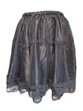 Black Lace Trim Petticoat Tutu Mini Skirt