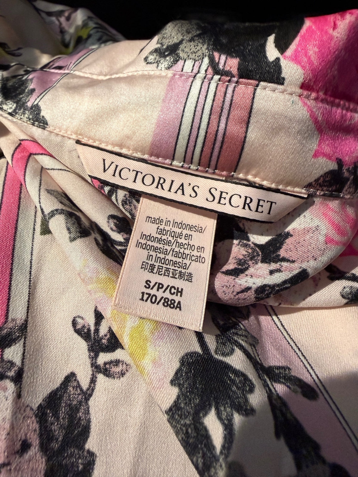 Victoria's Secret Floral Satin Pajama Set