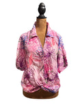 KUT from the Kloth Pink Floral Button-Up Shirt