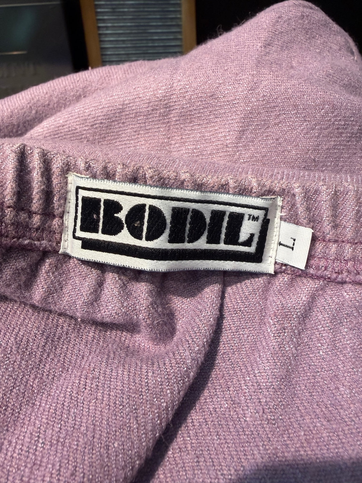 BODIL Vintage Lilac Knit Maxi Skirt with Wooden Button Accol