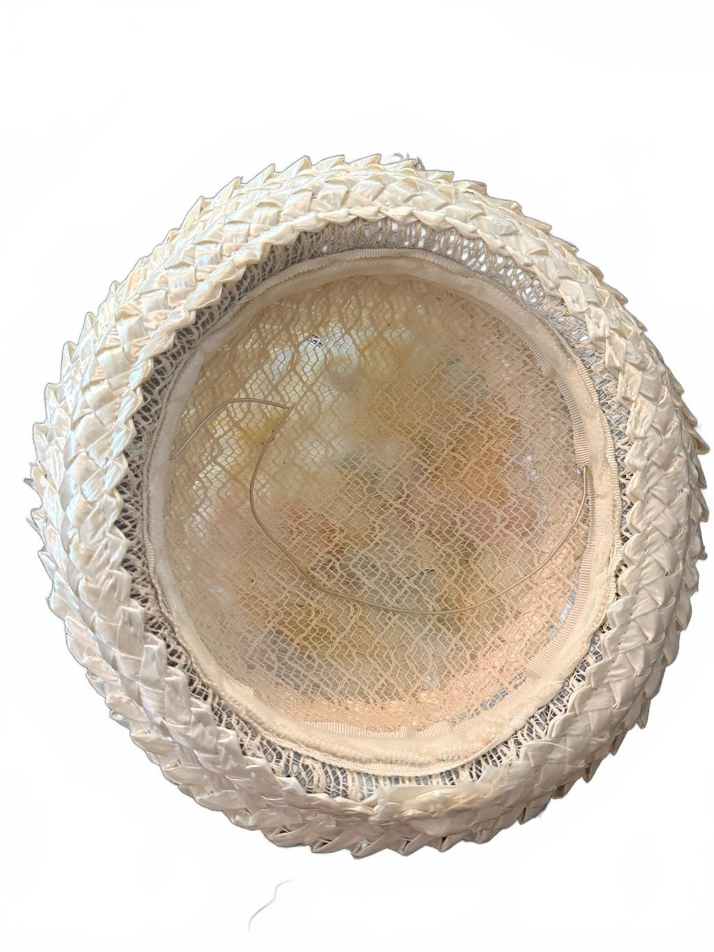 Vintage Pair of Girls Straw Hats with Floral and Ribbon Details
