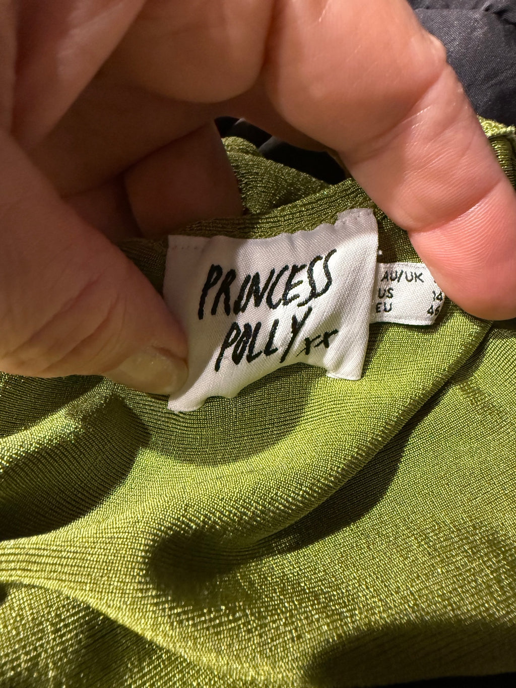 Princess Polly Green Halter Tie Front Crop Top