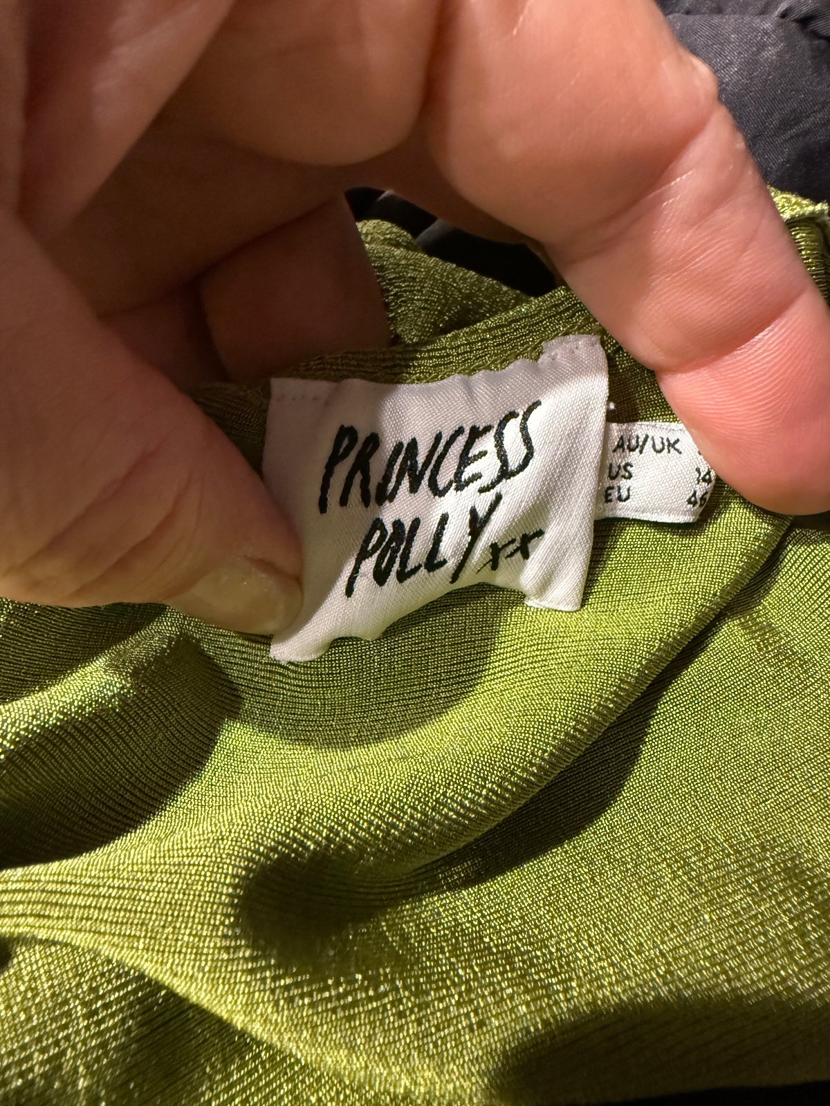 Princess Polly Green Halter Tie Front Crop Top
