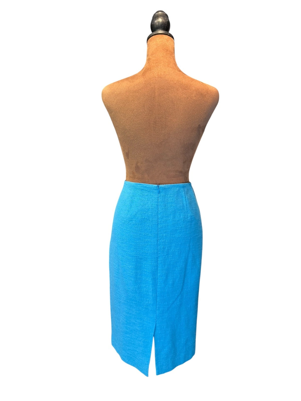Lafayette 148 New York Blue Textured Pencil Skirt