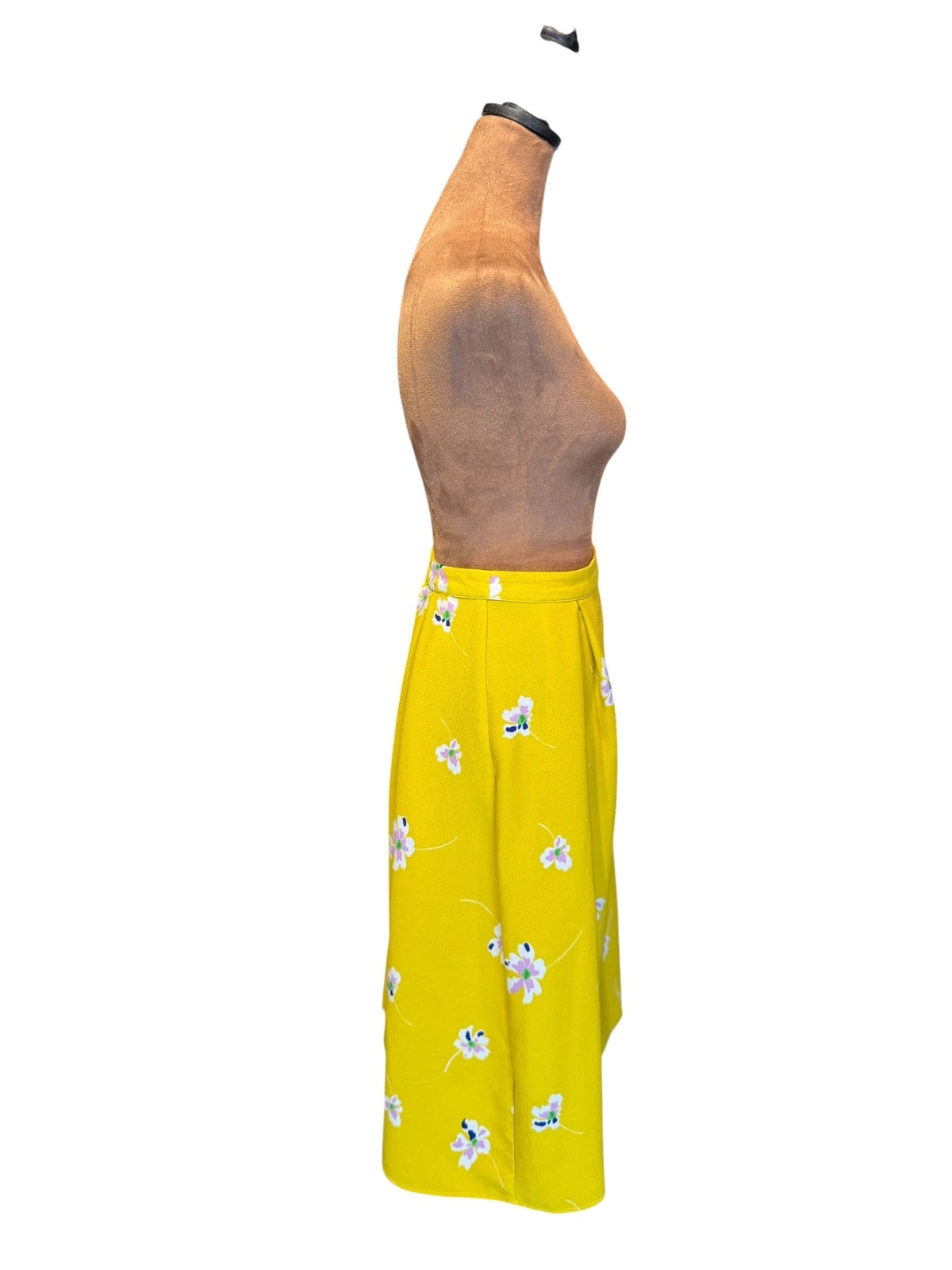 Who What Wear Yellow Floral Midi Skirt