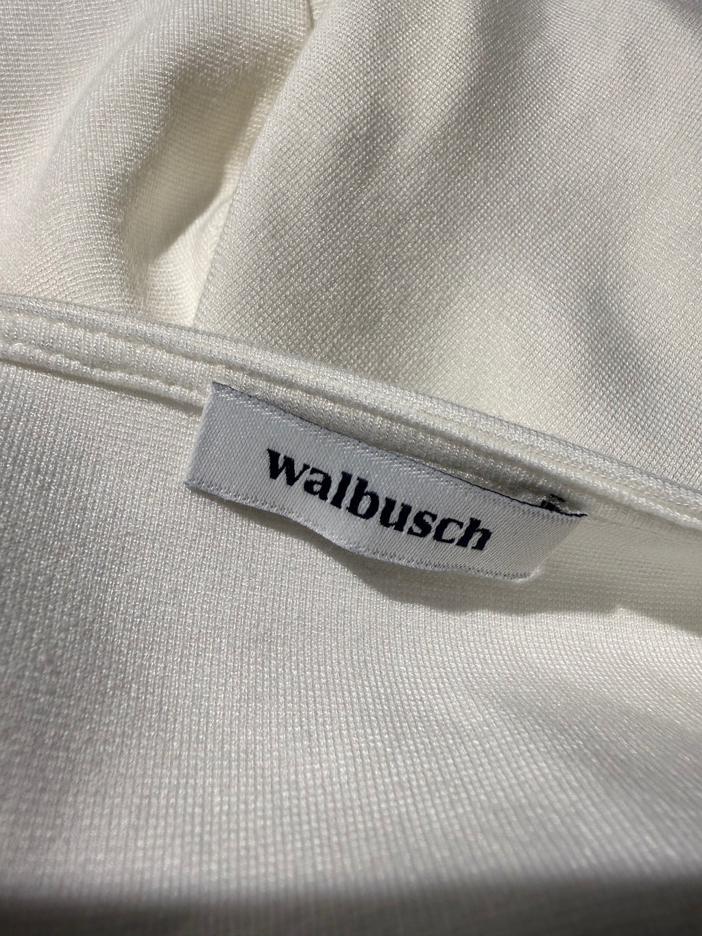 Walbusch White Short Sleeve Casual T-Shirt with Contrast Stitching