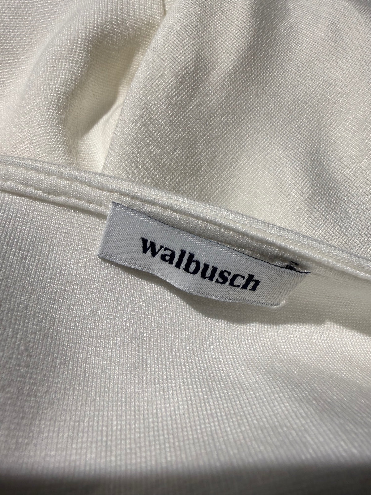 Walbusch White Short Sleeve Casual T-Shirt with Contrast Stitching