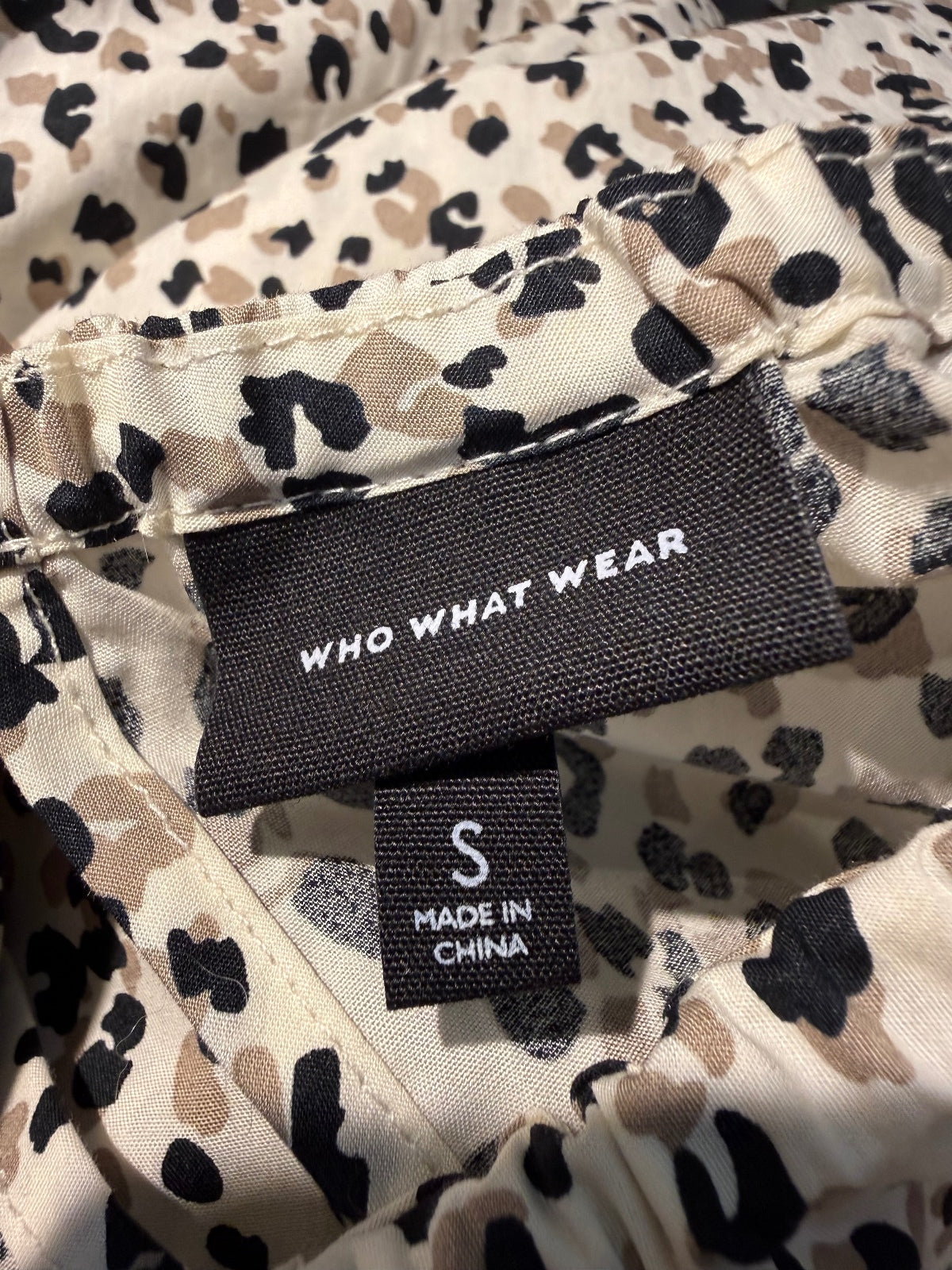 Who What Wear Leopard Print Cotton Midi Dress