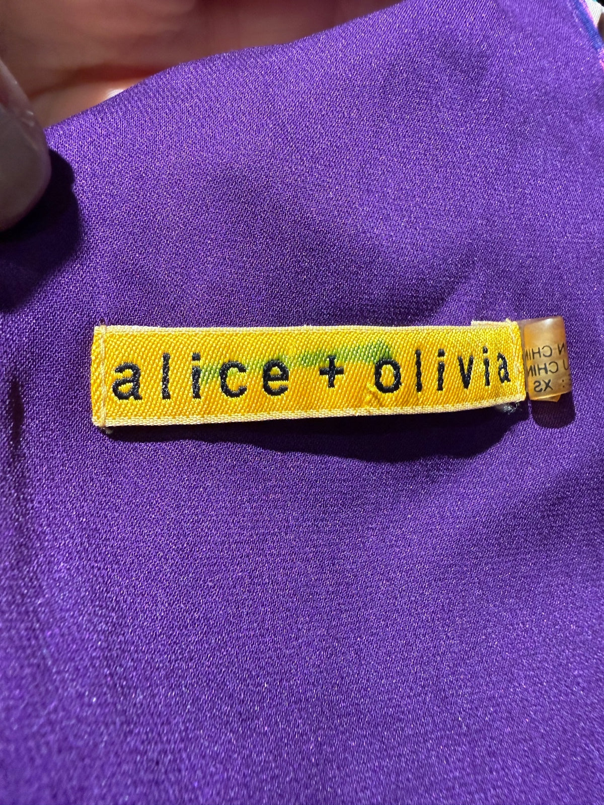 alice + olivia Vibrant Multicolor Ikat Print Dress