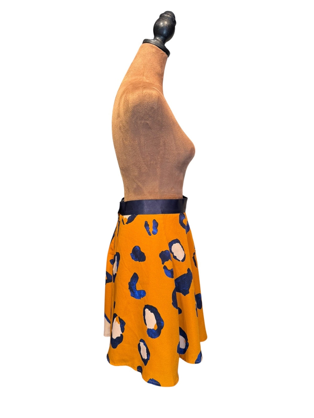 3.1 Phillip Lim 20th Orange Blue Leopard Print Skirt