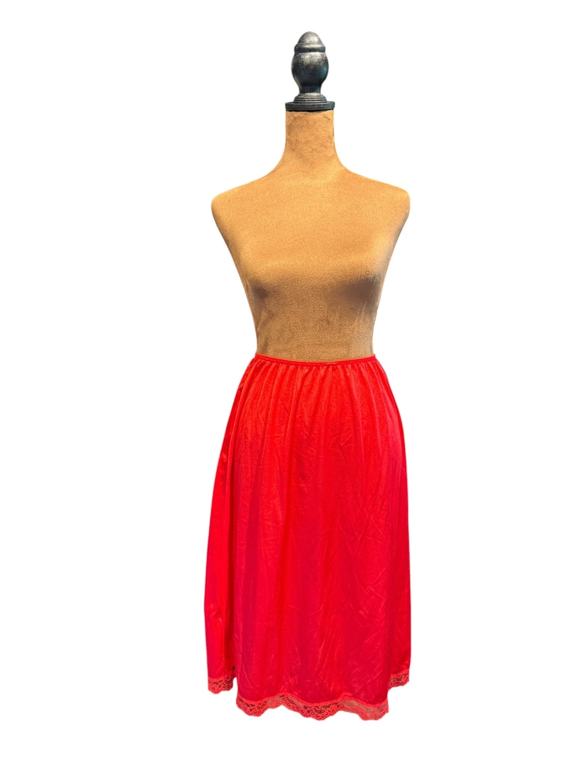 Deena Vintage Red Nylon Half Slip Skirt Medium