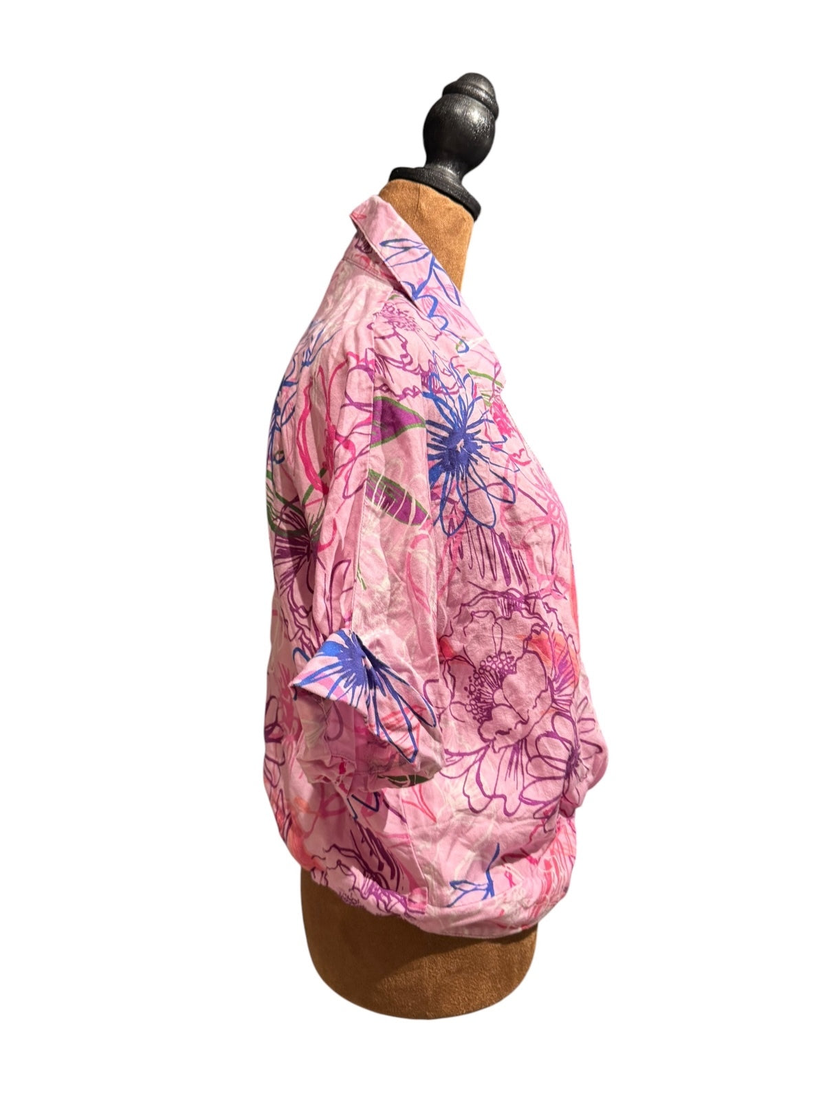 KUT from the Kloth Pink Floral Button-Up Shirt