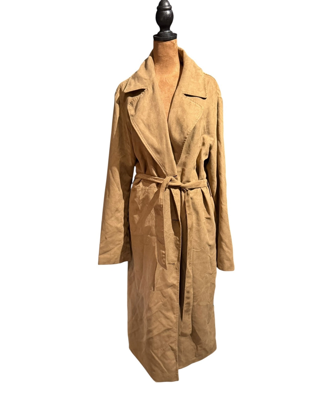 Banana Republic Suede-like Trench Coat in Beige