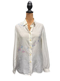 Vintage EBE Creazioni White Button-Up Blouse Made in Italy
