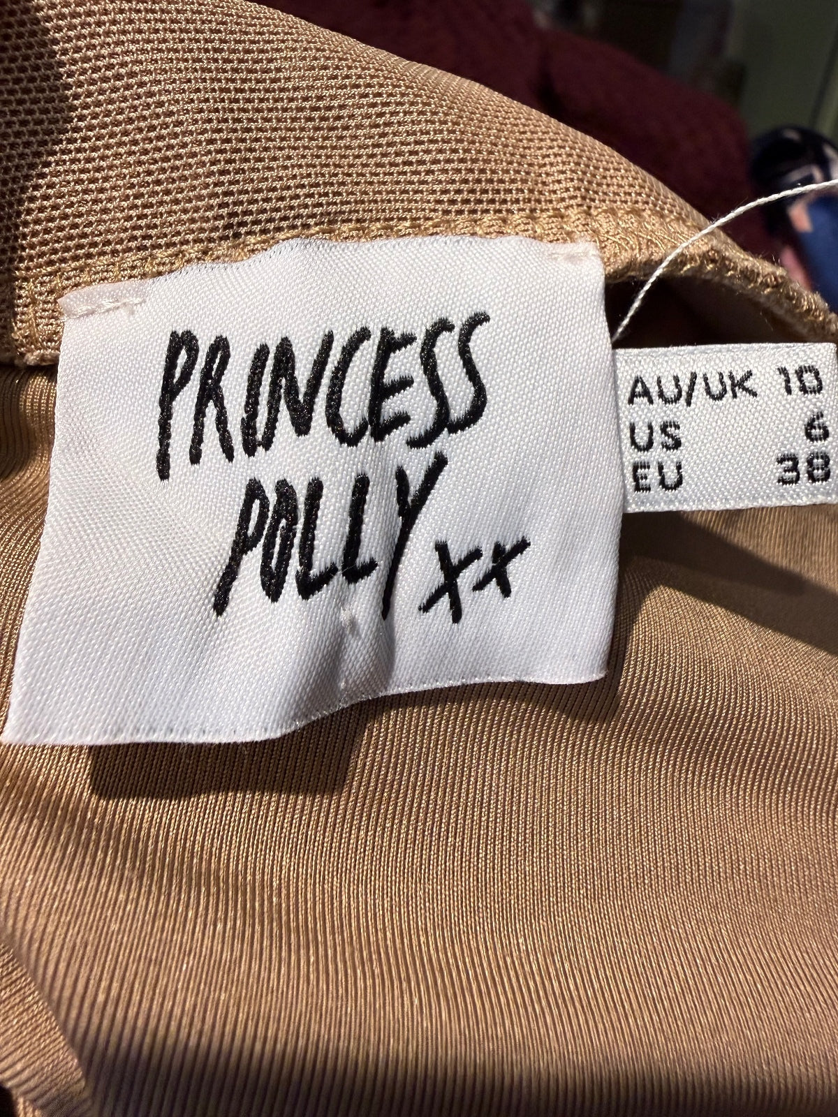 Princess Polly Beige Mesh Mini Skirt with Seam Detail