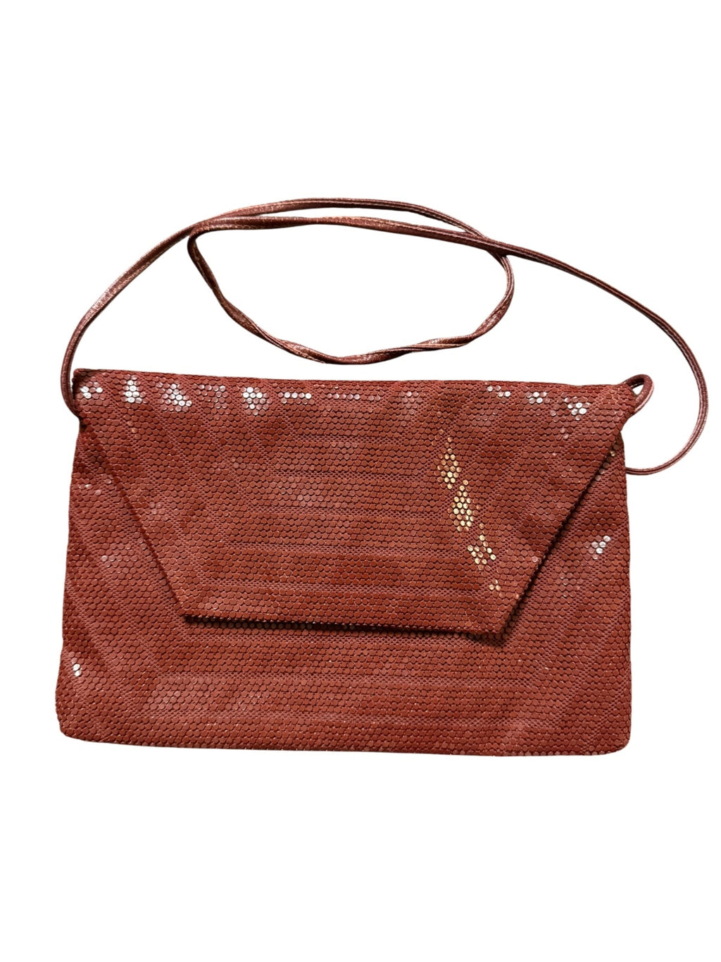 Vintage Red Mesh Envelope Clutch Bag
