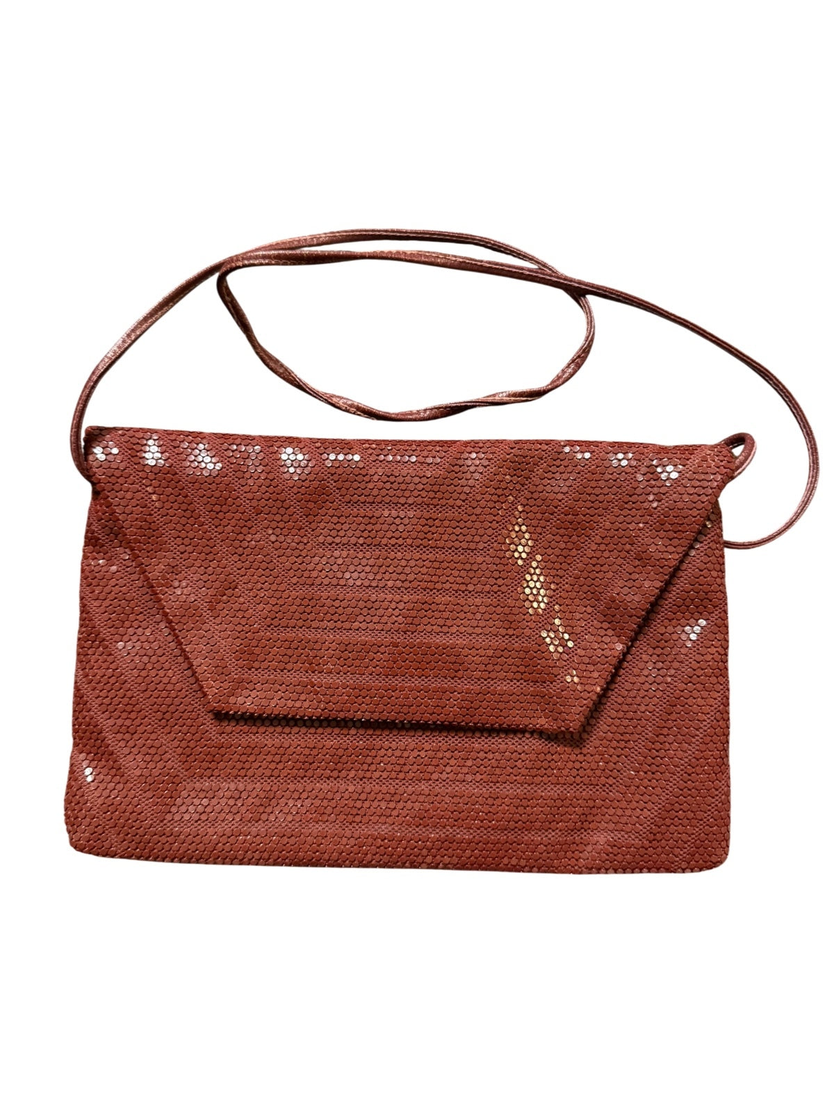 Vintage Red Mesh Envelope Clutch Bag