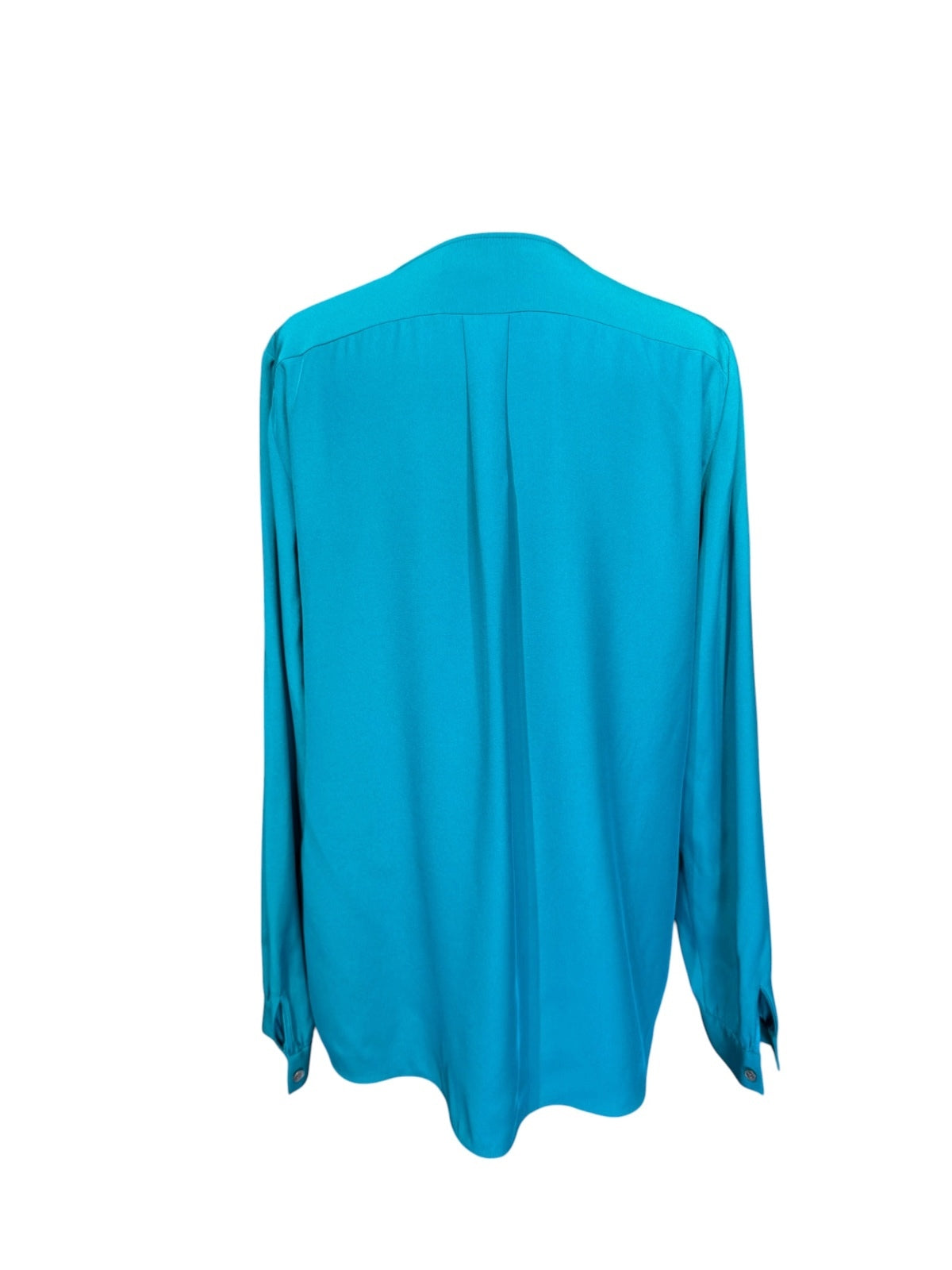 Lafayette 148 New York Silk Blouse in Vibrant Turquoise