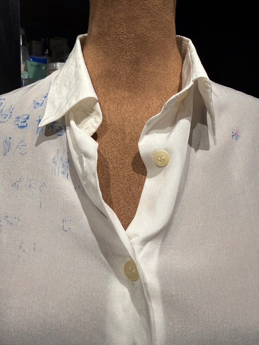 Vintage EBE Creazioni White Button-Up Blouse Made in Italy