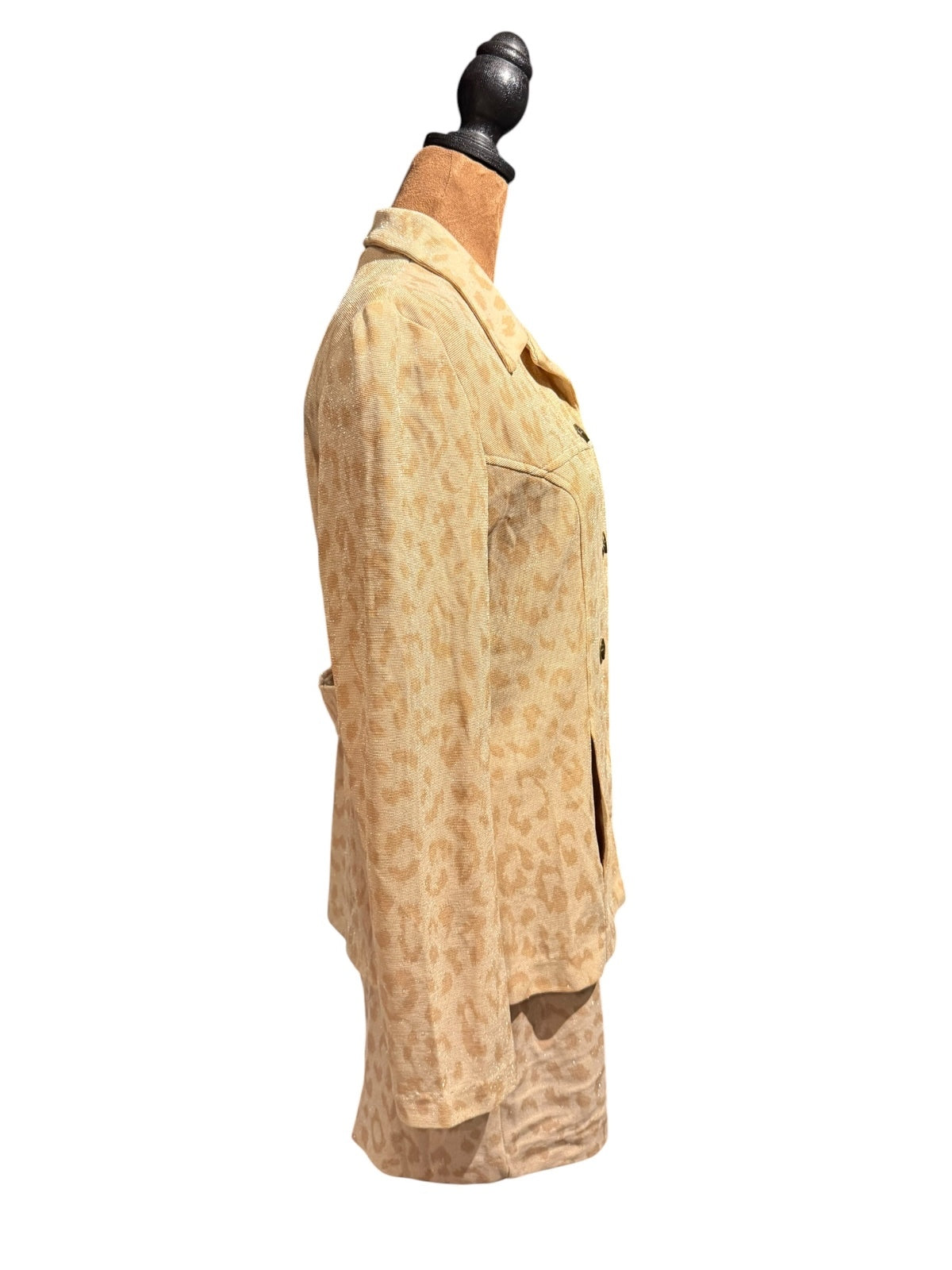 Gantos Women's Two-Piece Leopard Print Skirt and Jacket Set