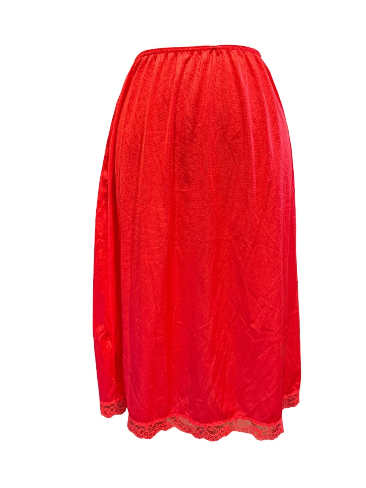 Deena Vintage Red Nylon Half Slip Skirt Medium