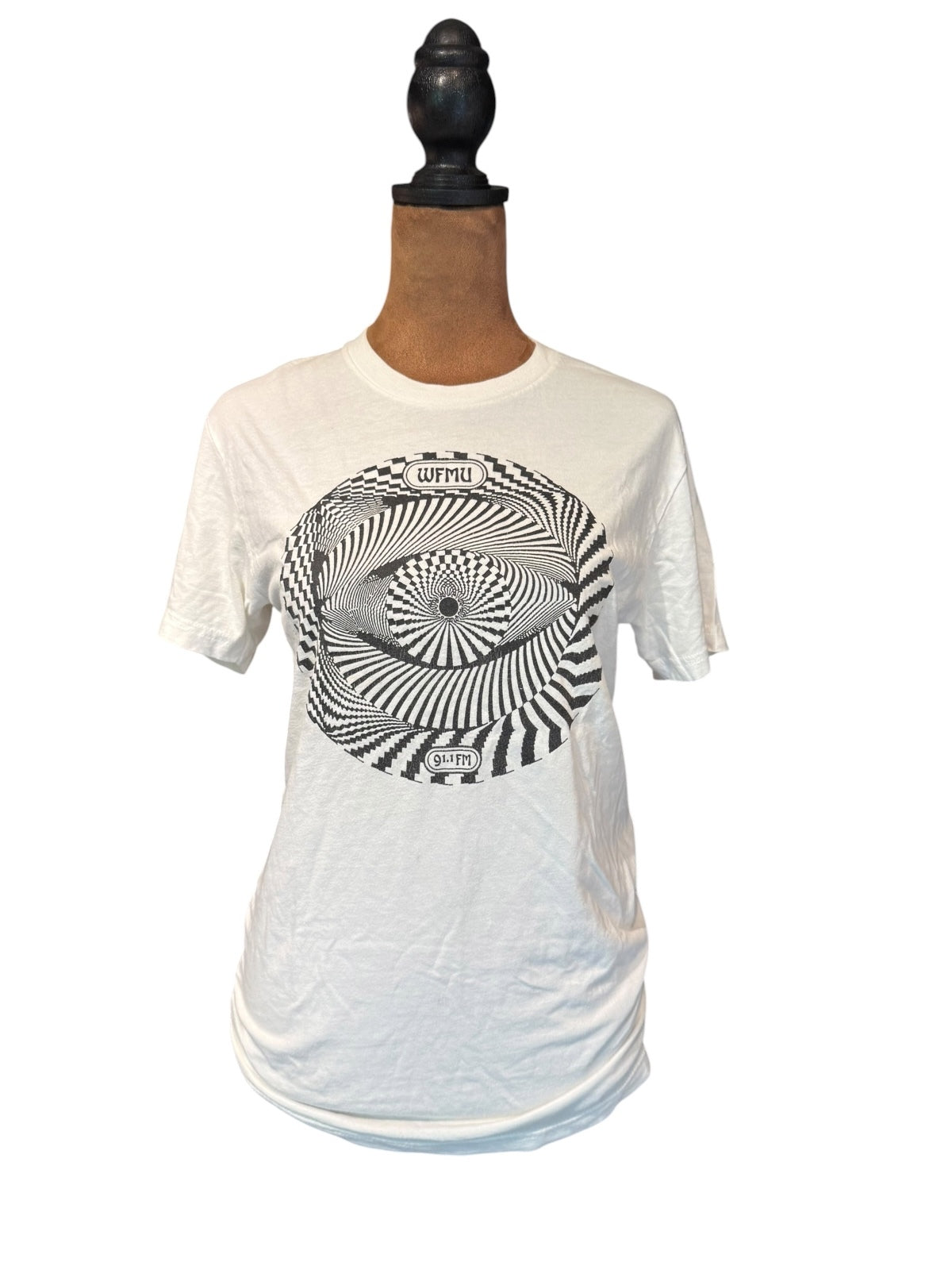 Next Level Apparel White Graphic T-Shirt WFMU 91.1 FM