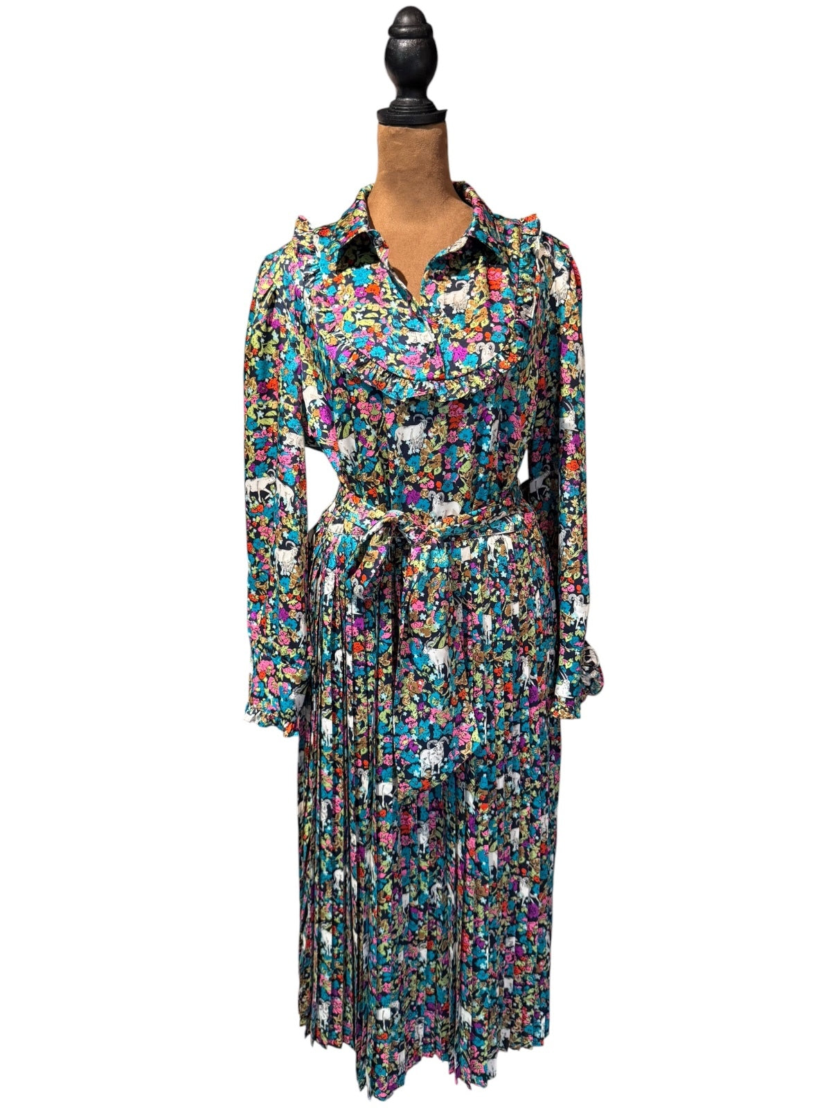 J.Crew Women's Goat and Flowers Ruffle Dress
