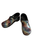 Dansko Multi-Color Patent Leather Clogs