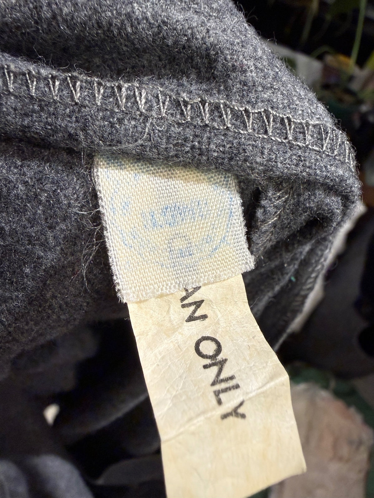 Vintage Wool Midi Skirt with Side Slits and Hidden Buttons