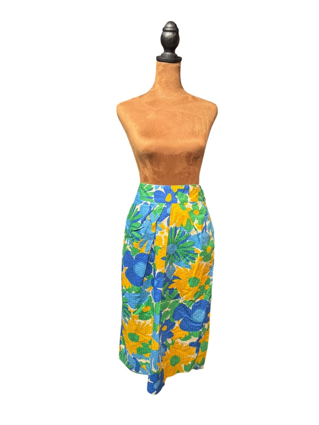 J.Crew Floral Midi Skirt with Tie Waist