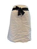 LOFT Women's Black and White Polka Dot Skirt with Bow Tie