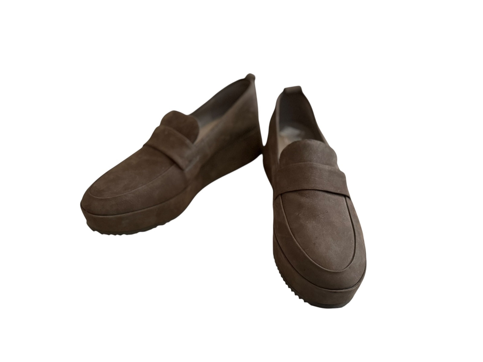 Eileen Fisher Women's Brown Suede Platform Loafers