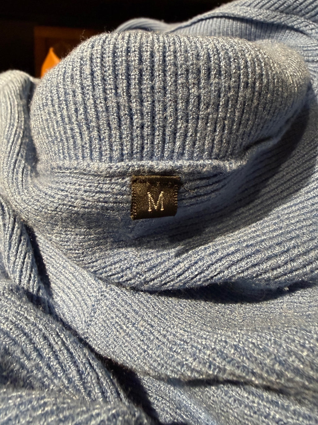 Light Blue Oversized Turtleneck Sweater