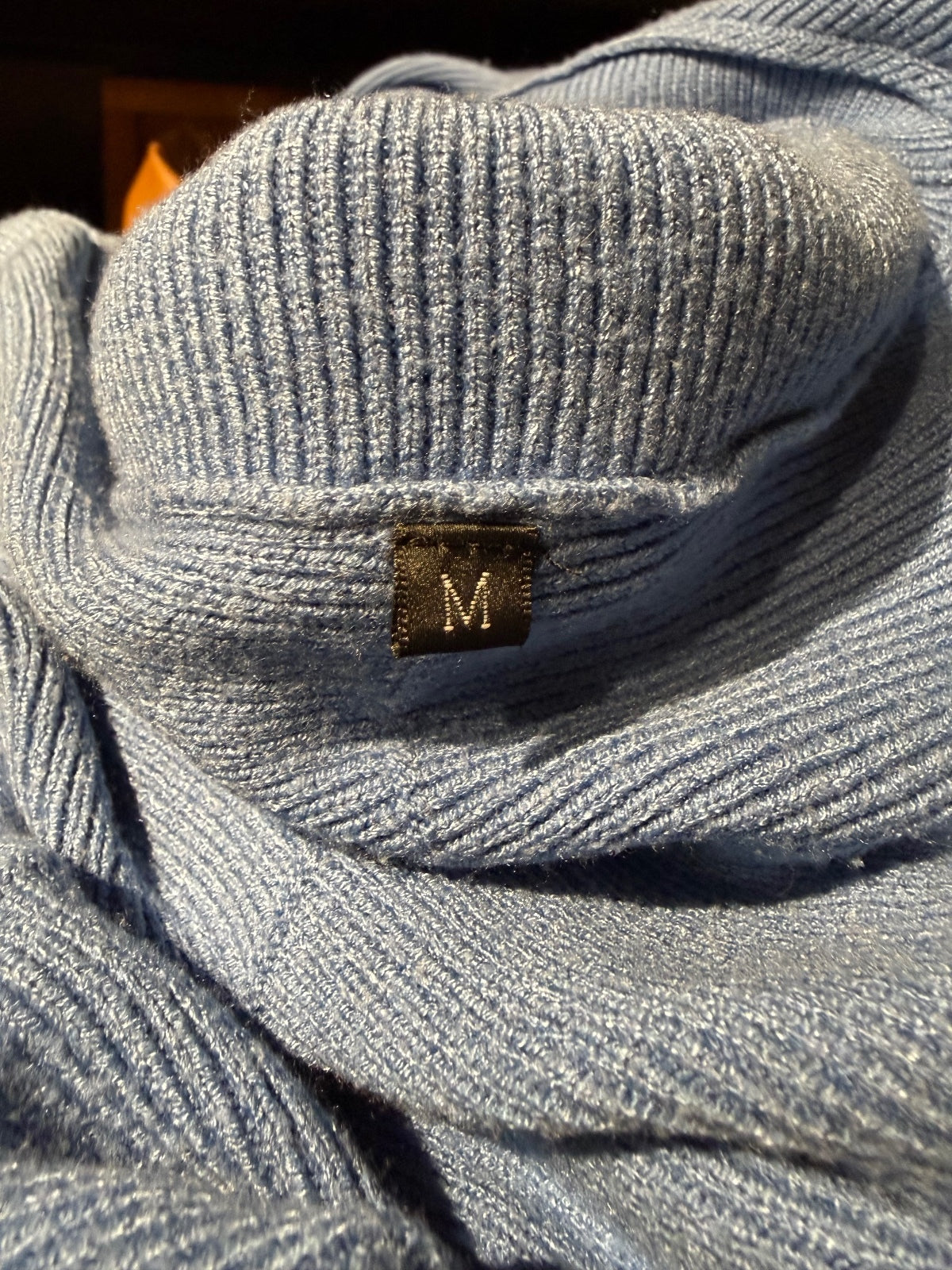 Light Blue Oversized Turtleneck Sweater
