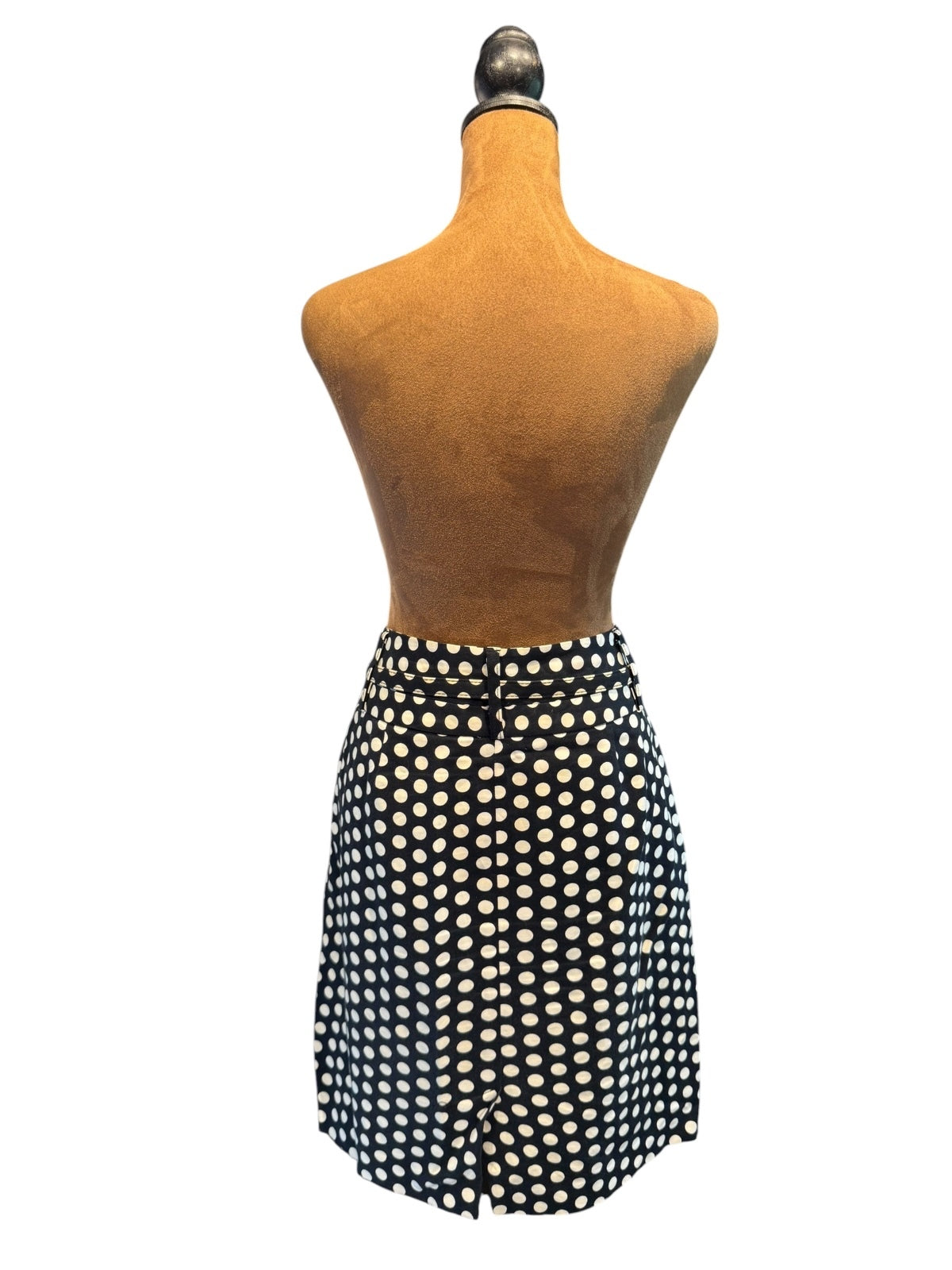 Rafaella Classic Black and White Polka Dot Skirt with Belt -