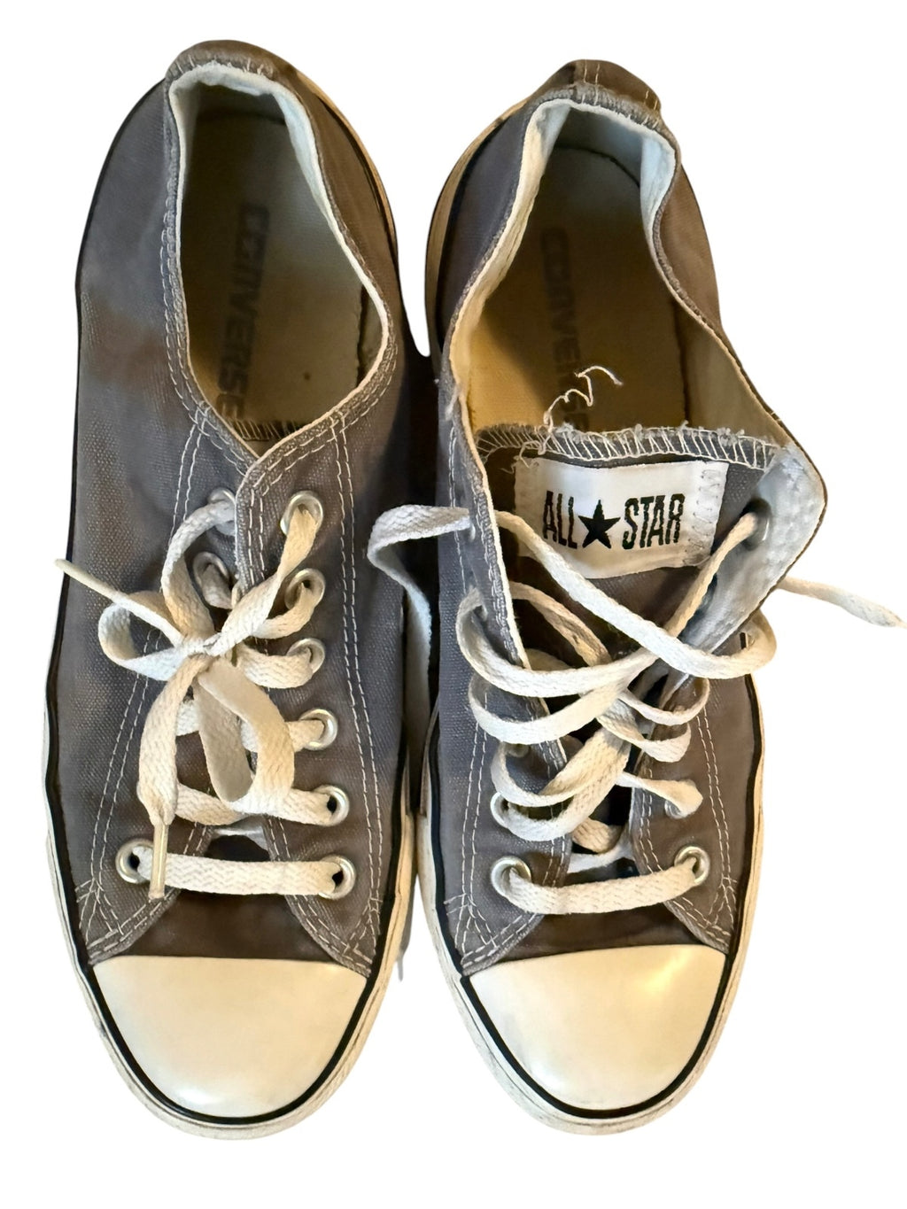 Converse All Star Low Top Sneakers Size 7 Gray Canvas