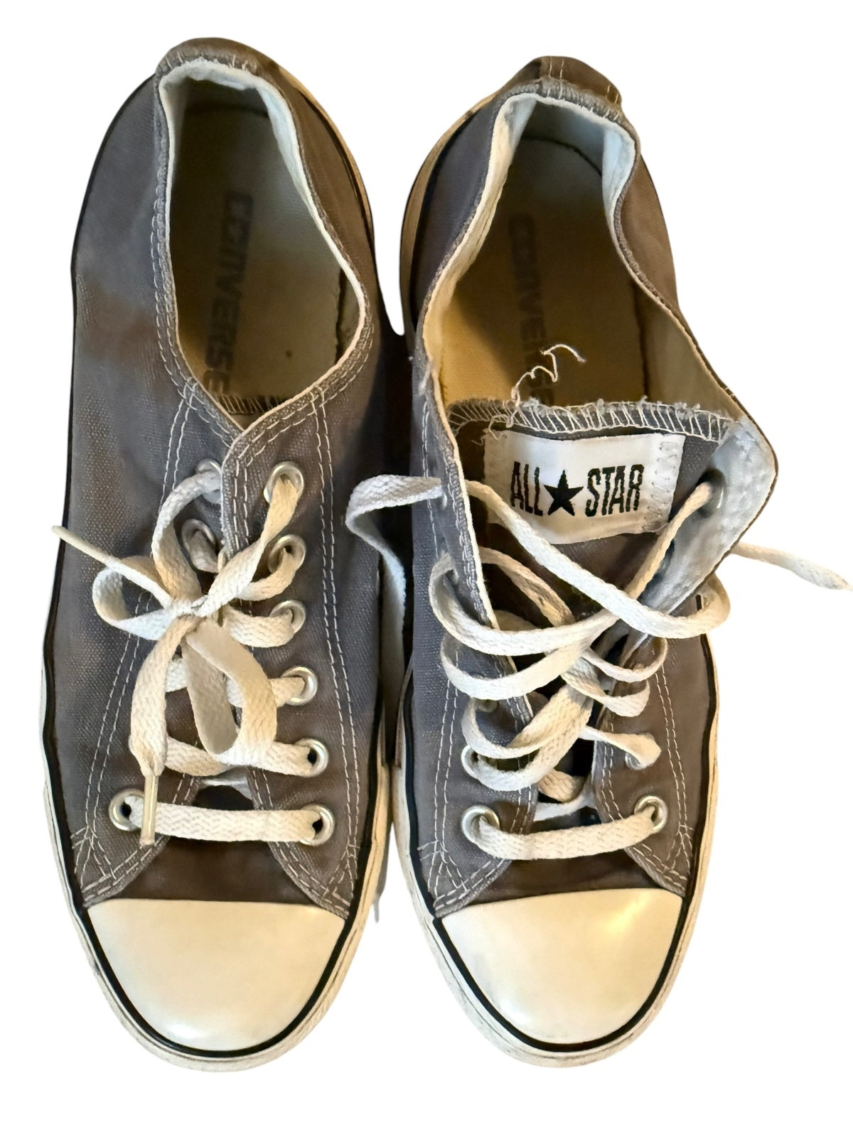 Converse All Star Low Top Sneakers Size 7 Gray Canvas