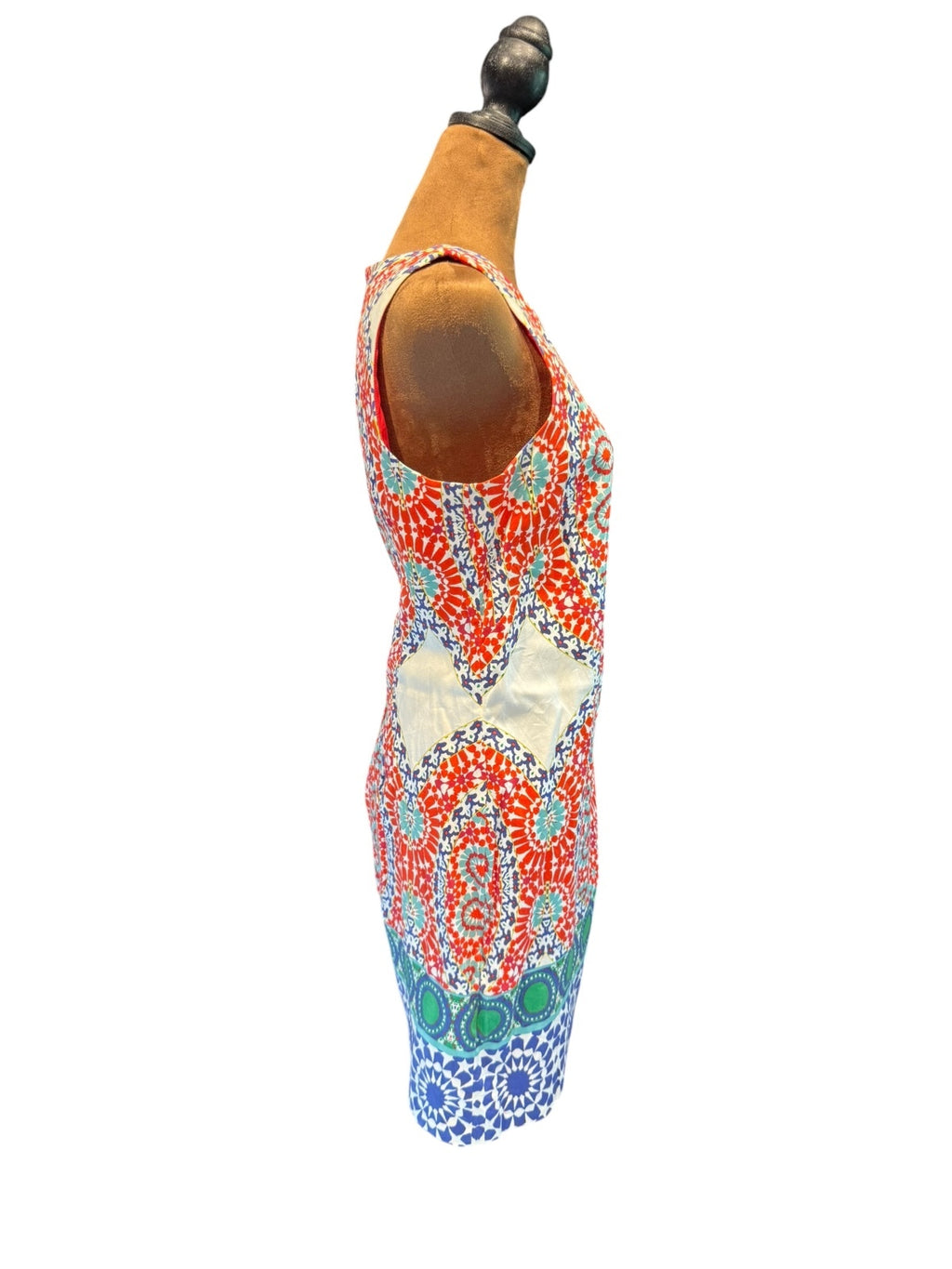 London Times Vibrant Geometric Print Sheath Dress