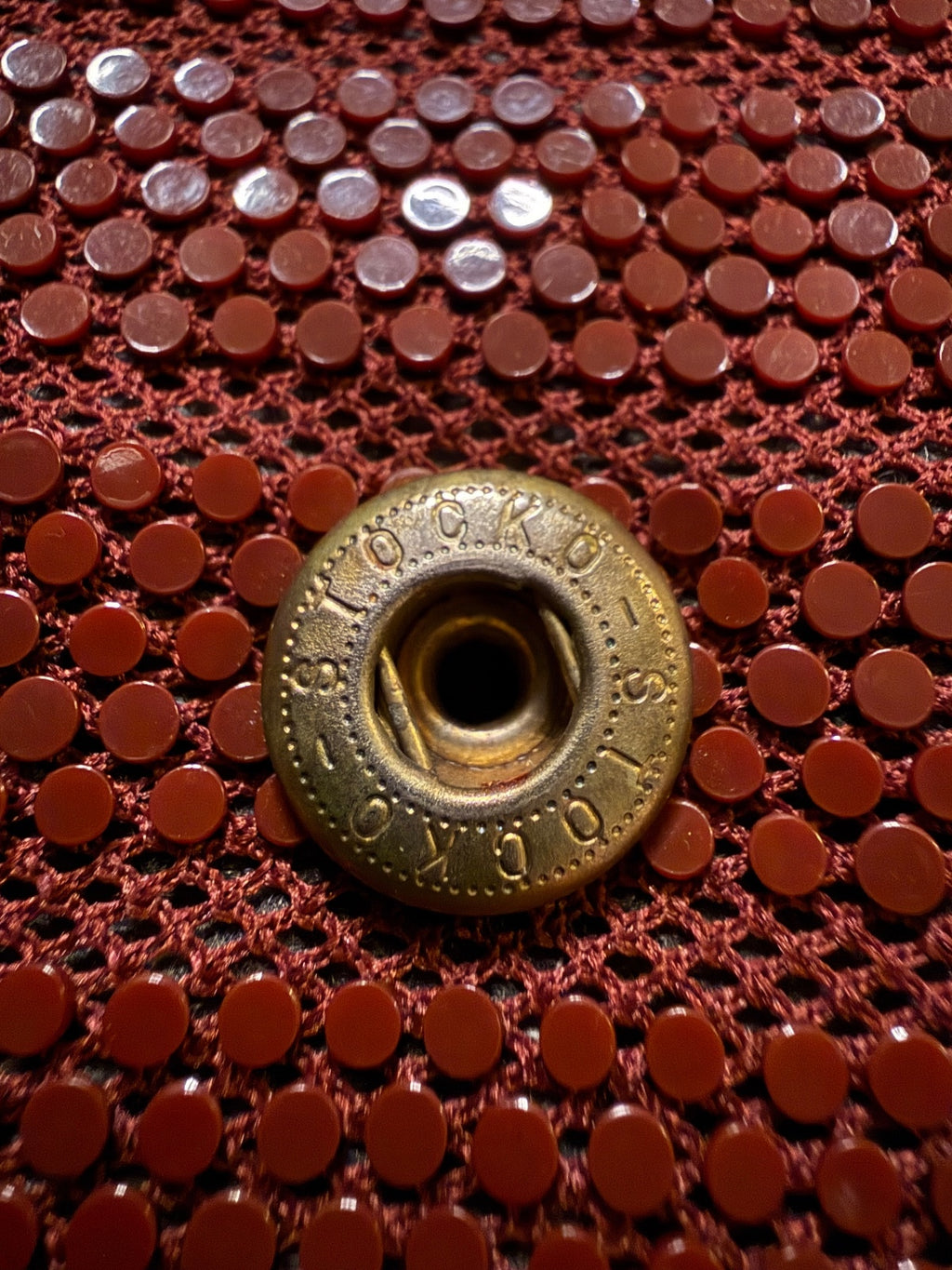 Vintage Red Mesh Envelope Clutch Bag