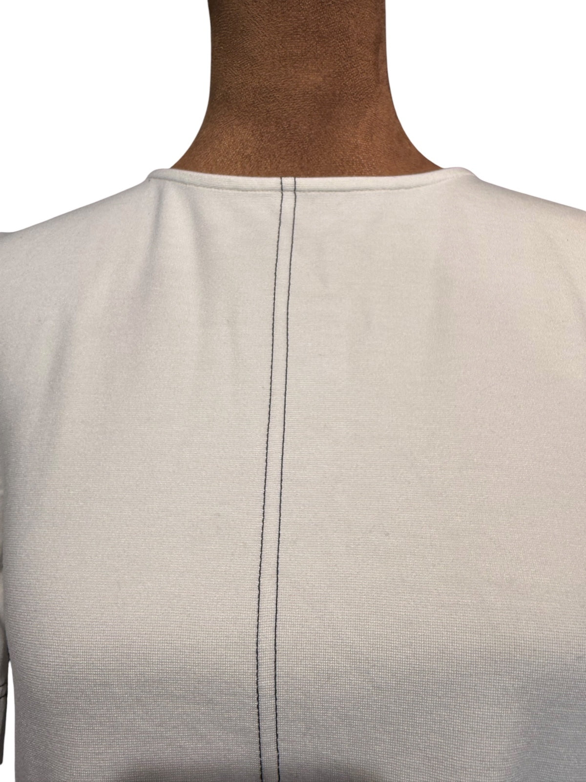 Walbusch White Short Sleeve Casual T-Shirt with Contrast Stitching