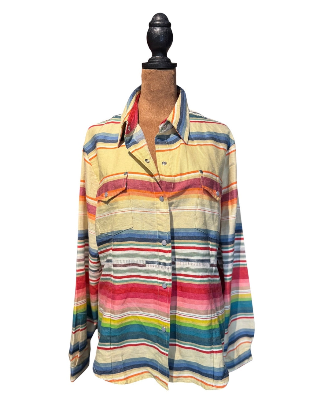Tasha Polizzi for T.P. Saddleblanket & Co. Striped Cotton Button-Up Shirt