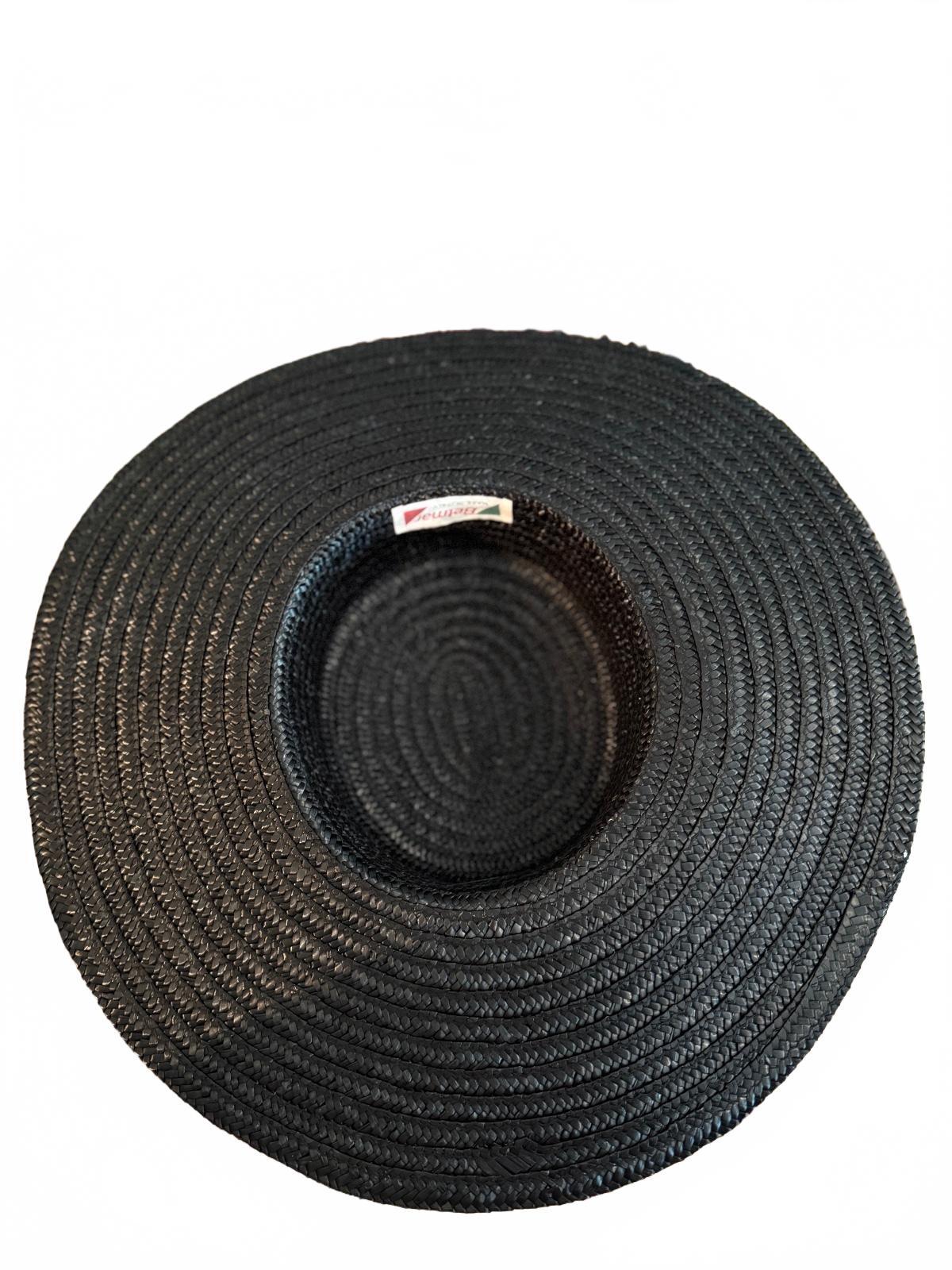 Betmar Wide Brim Black Straw Sun Hat with Bow - Made in Italy