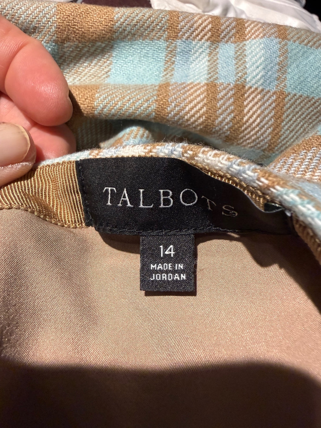 Talbots Classic Plaid Wool Blend Skirt