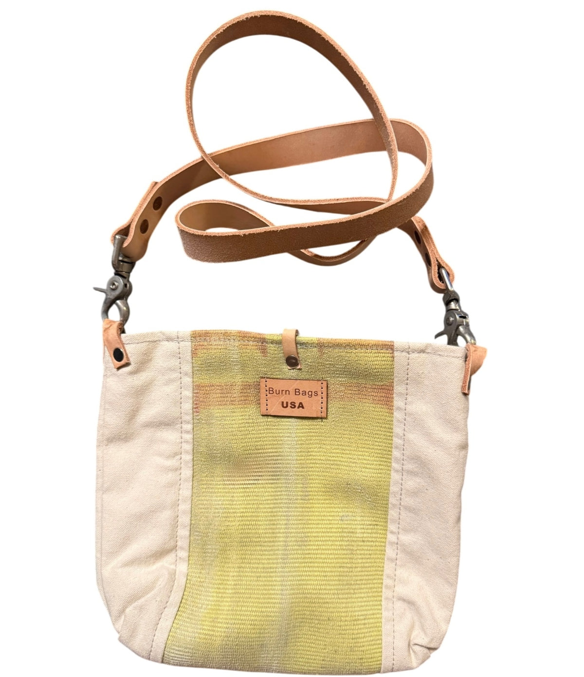 Burn Bags USA Canvas and Leather Crossbody Bag