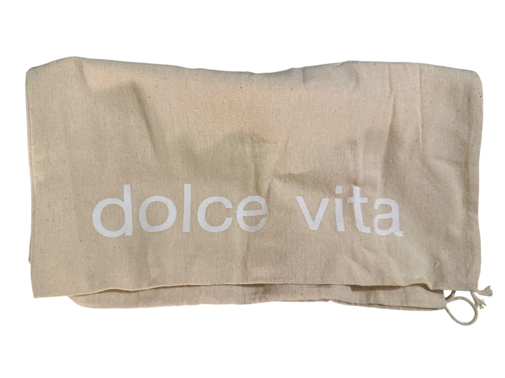 Dolce Vita Ivory Pearl Embellished Block Heel Sandals with Dust Bag