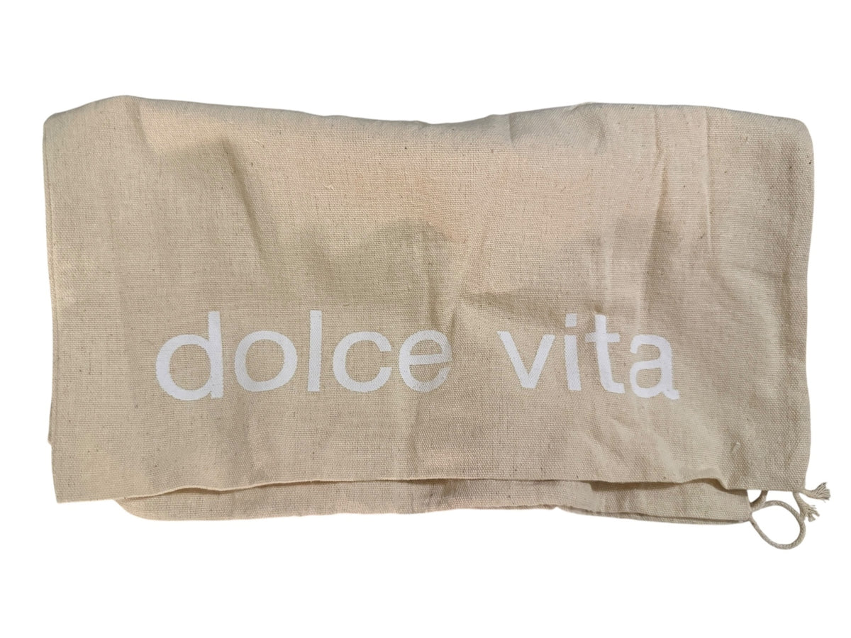 Dolce Vita Ivory Pearl Embellished Block Heel Sandals with Dust Bag